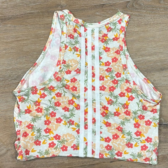 Adidas Grow Positivity Cropped Floral Training Top - Picture 4 of 8